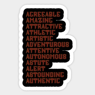 Letter A Sticker